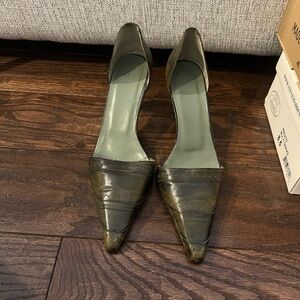 Zara kitten heels (forest green)